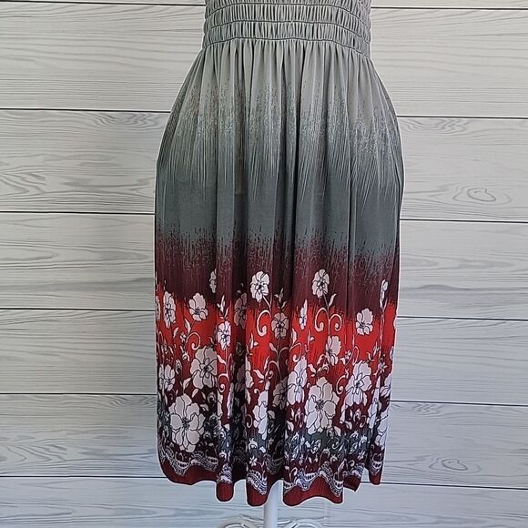 Arianna by Howard's silk blend floral print sun dress Women's Size S - Picture 3 of 12